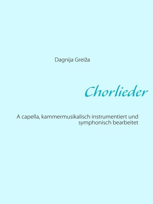 cover image of Chorlieder